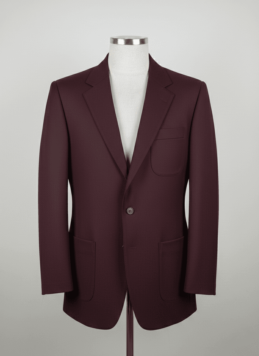Tailored School Blazer - Burgundy