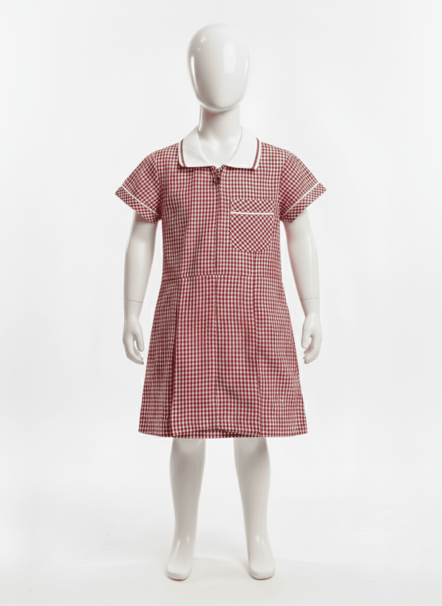 Primary Pinafore - Red Checkered