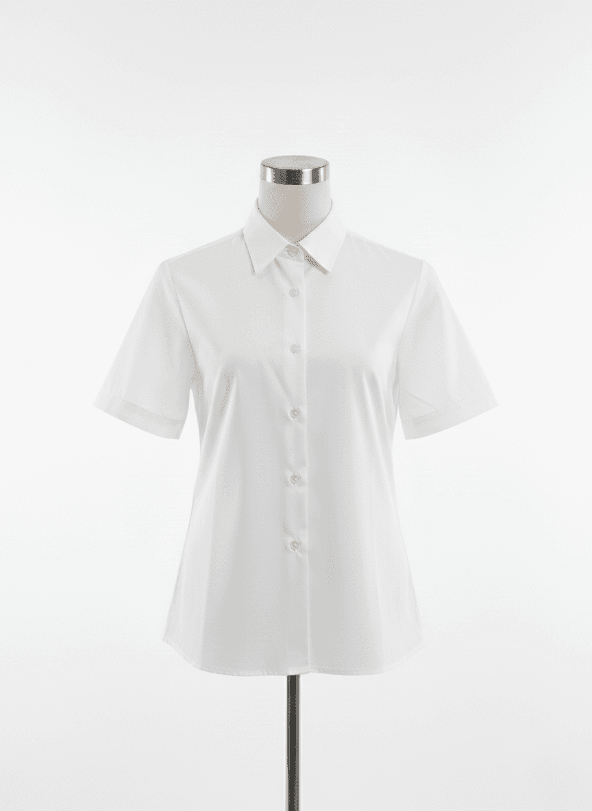Girls Short Sleeve Shirt - White