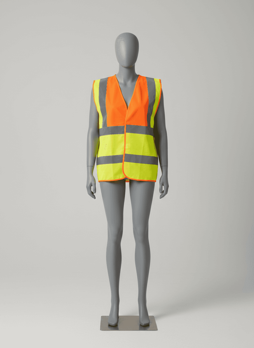 High Visibility Vest - Fluorescent Orange/Fluorescent Yellow