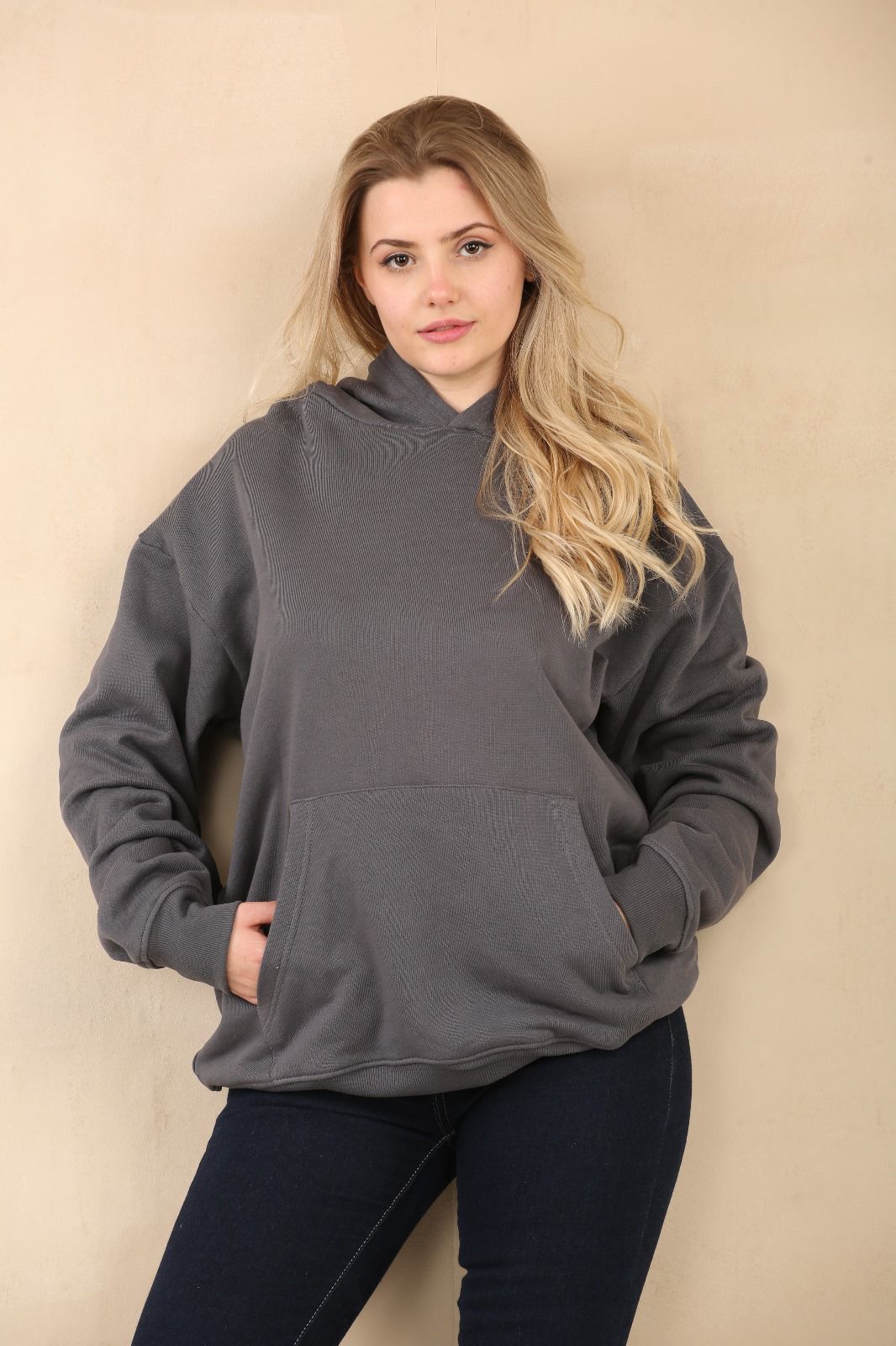 Premium Hoodie Oversize - Grey