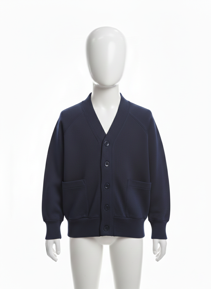 School Cardigan - Navy