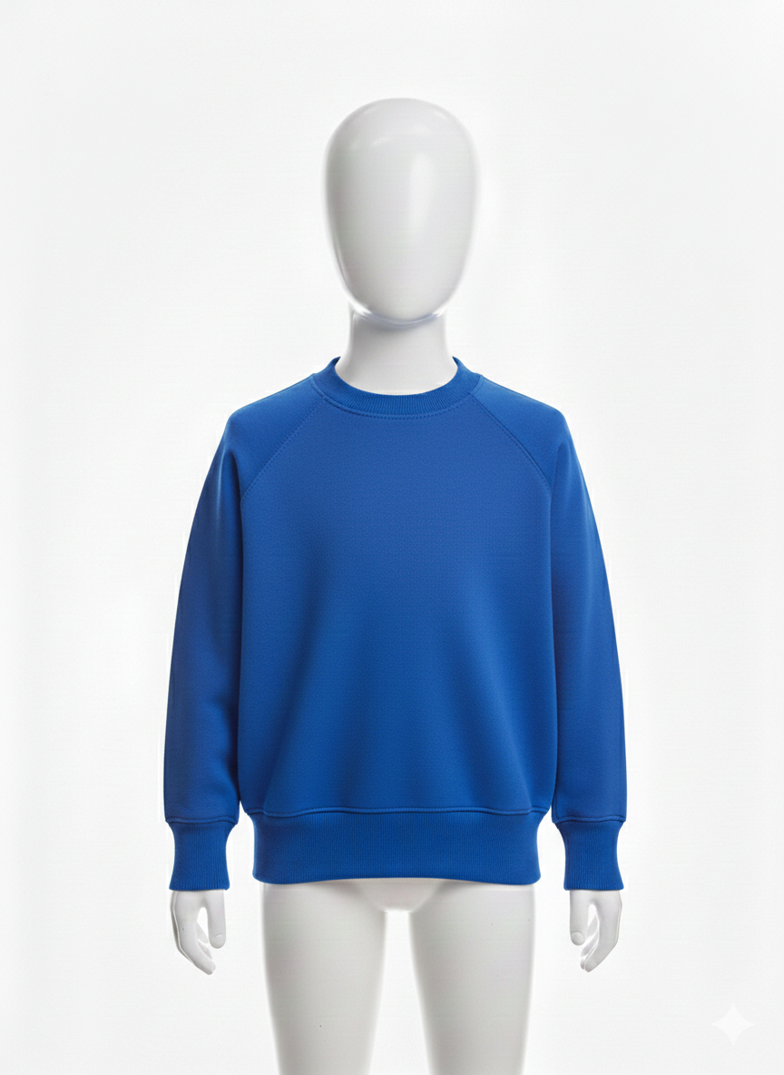 Primary Crewneck Jumper - Blue