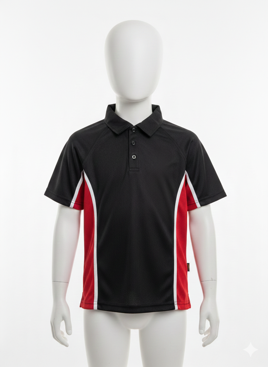Primary PE Top - Black/Red