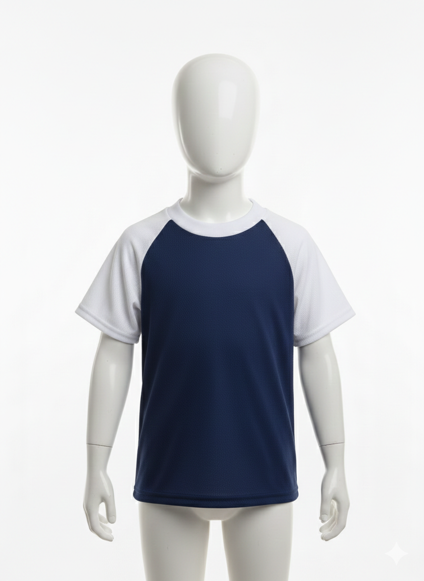 Primary PE Top - Navy/White