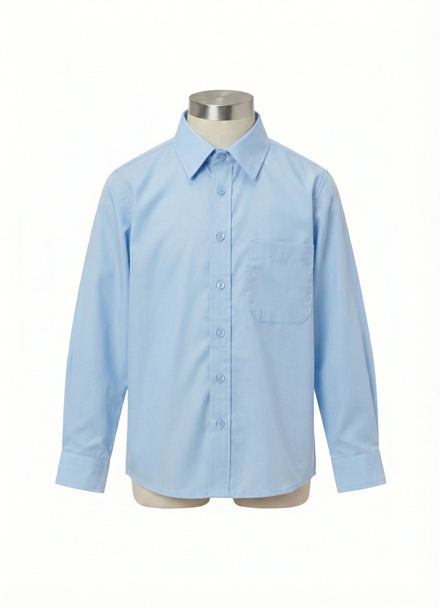 Boys Long Sleeve Shirt - Light Blue