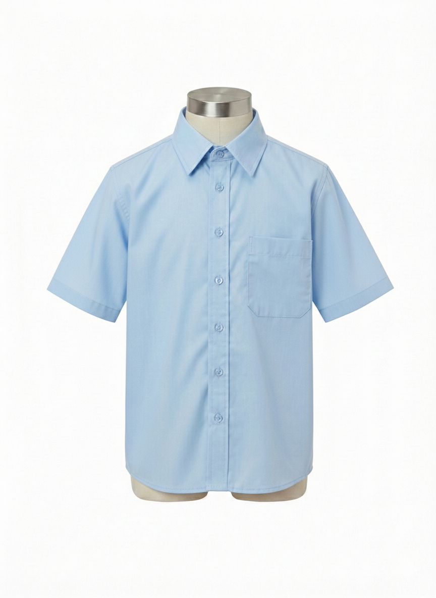Boys Short Sleeve Shirt - Light Blue
