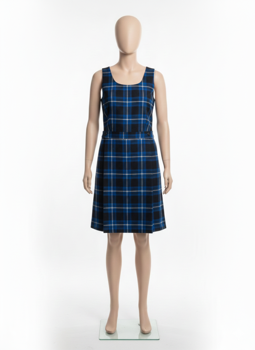 Secondary Pinafore - Blue Tartan