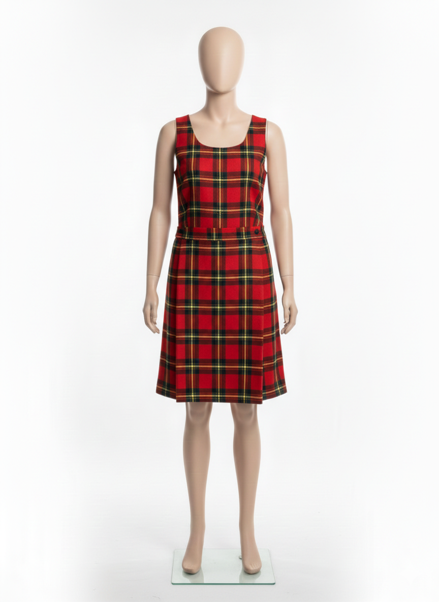 Secondary Pinafore - Red Tartan