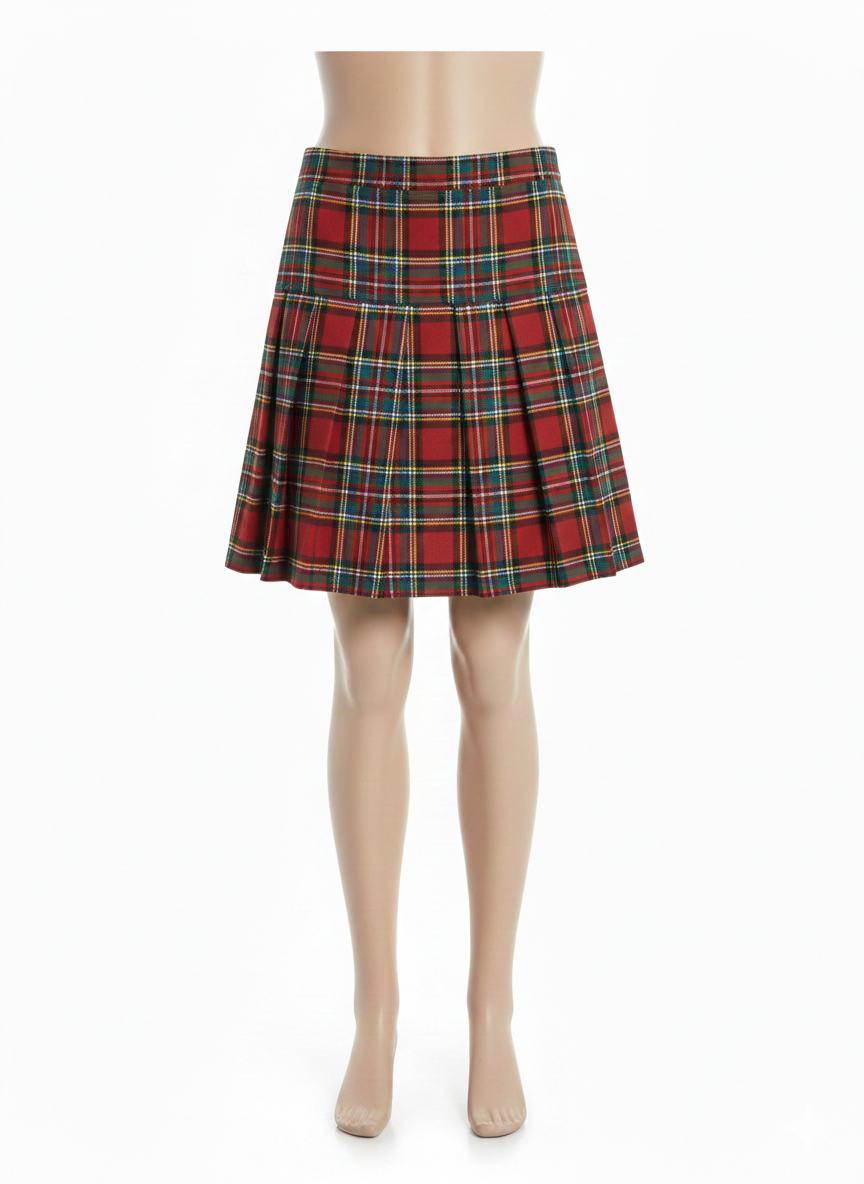 Secondary School Skirt - Red Tartan